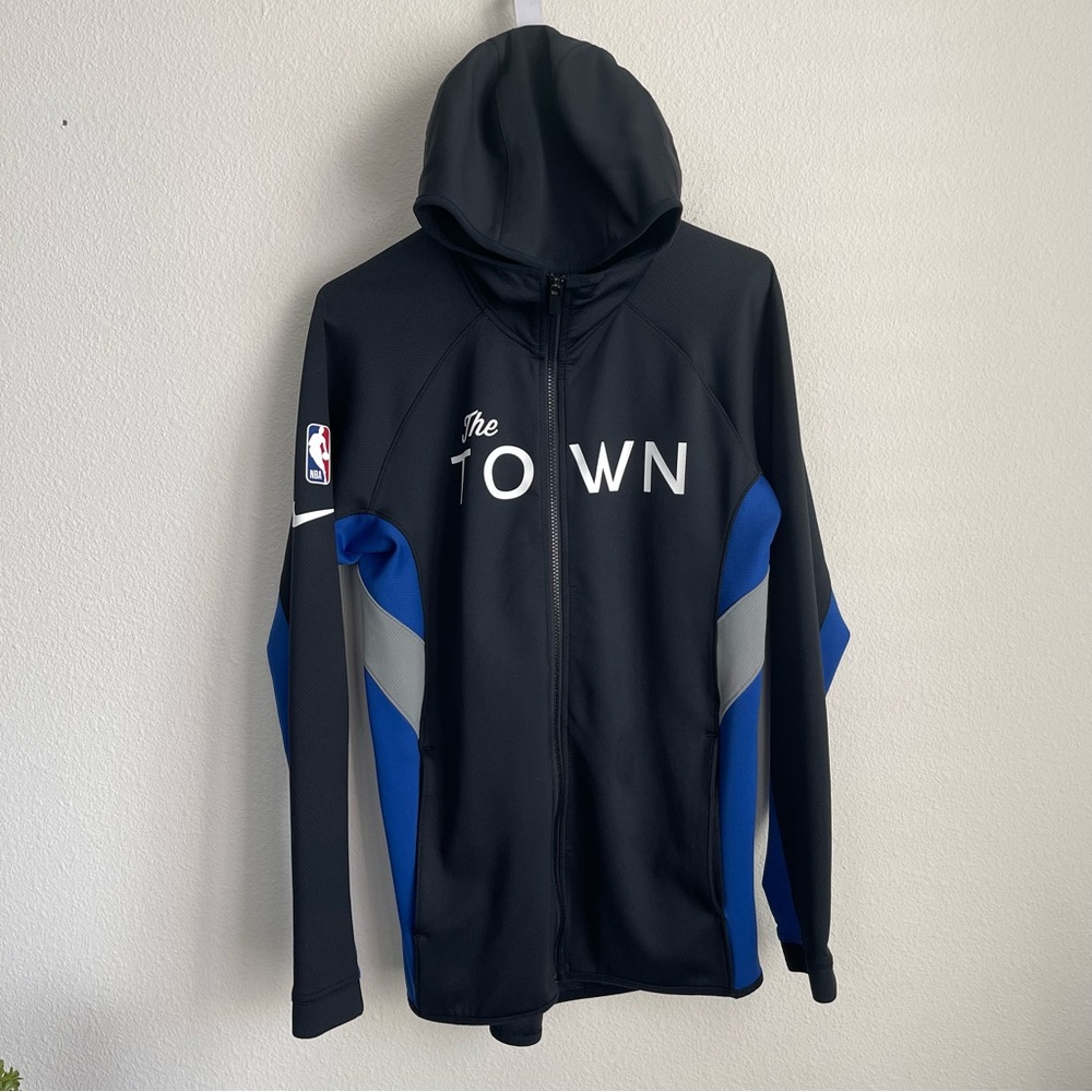NBA Nike The Town Golden State Warriors Front Zip Hooded Therma Flex Jacket
